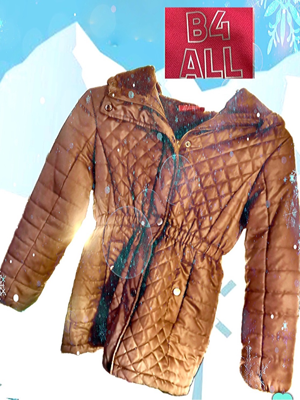 Quilted Copper Hooded Jacket